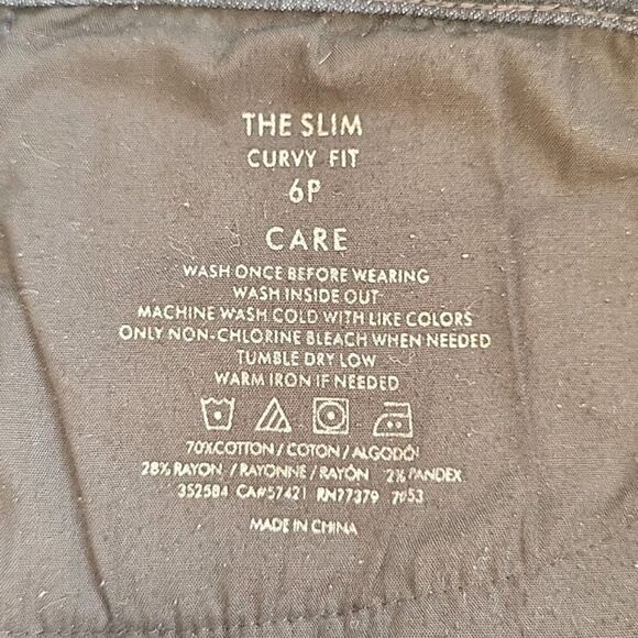 ANN TAYLOR The Slim Curvy Fit Petite Dark Blue Denim Jeans size 6P - Picture 10 of 10